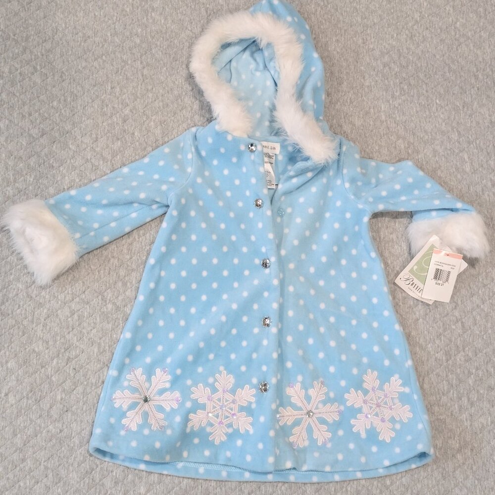 Bonnie Jean Fleece Snowflake Coat
